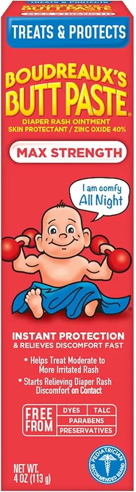 Ungüento Boudreaux para dermatitis de pañal, máxima fuerza, 4 onzas